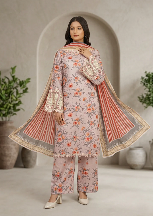 Stitched suit by Waniya Awais