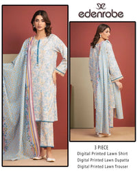 3 Piece Lawn Digital Print Suit Yellow