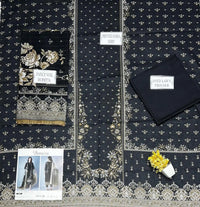 Black Printed Dobby Lawn 3Pcs Kurta Set