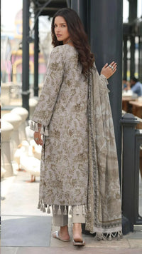 Off White Embroidered Lawn 3Pcs Set