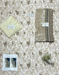 Off White Embroidered Lawn 3Pcs Set