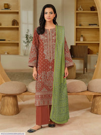 3 Pcs Women's Unstitched Printed Suit